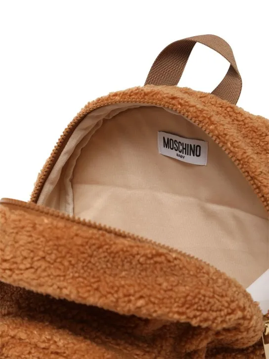 Moschino   Faux fur bear backpack 